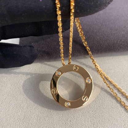 [Luxora]LOVE NECKLACE 16MM 3 DIAMONDS