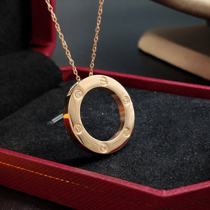 [Luxora]LOVE NECKLACE 16MM 3 DIAMONDS