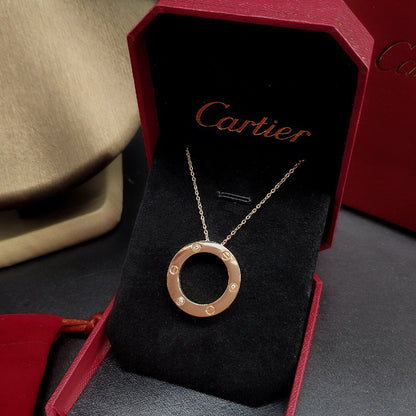 [Luxora]LOVE NECKLACE 16MM 3 DIAMONDS
