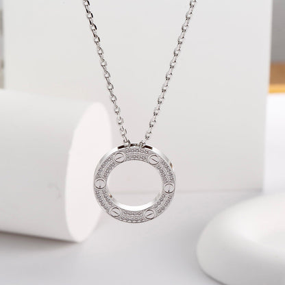 [Luxora]LOVE NECKLACE 16MM  FULL DIAMOND