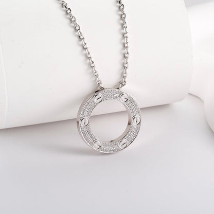 [Luxora]LOVE NECKLACE 16MM  FULL DIAMOND