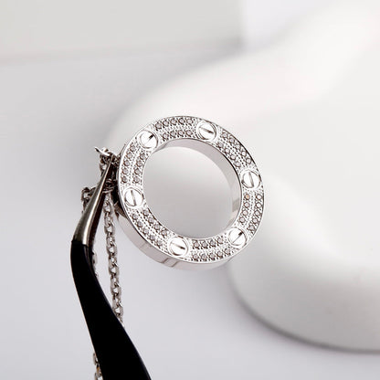[Luxora]LOVE NECKLACE 16MM  FULL DIAMOND