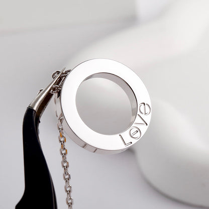 [Luxora]LOVE NECKLACE 16MM  FULL DIAMOND