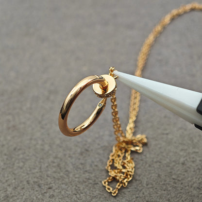 [Luxora]JUSTE NECKLACE HALF DIAMOND