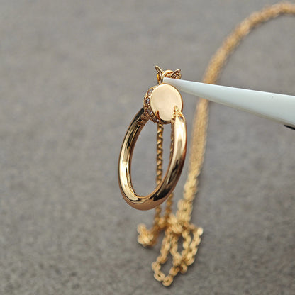[Luxora]JUSTE NECKLACE HALF DIAMOND