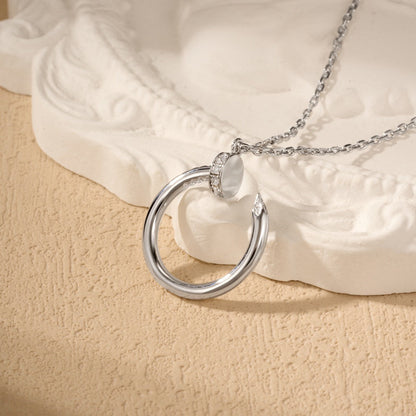 [Luxora]JUSTE NECKLACE HALF DIAMOND