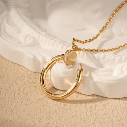 [Luxora]JUSTE NECKLACE HALF DIAMOND