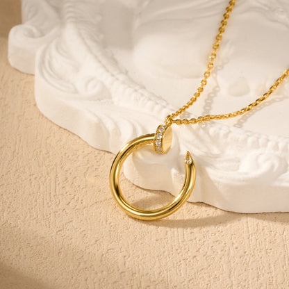 [Luxora]JUSTE NECKLACE HALF DIAMOND
