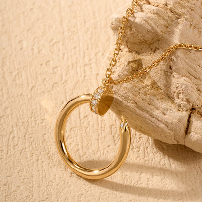 [Luxora]JUSTE NECKLACE HALF DIAMOND