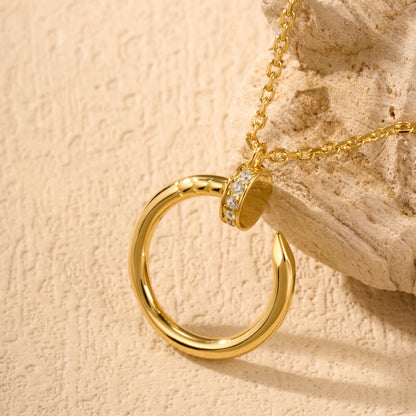 [Luxora]JUSTE NECKLACE HALF DIAMOND
