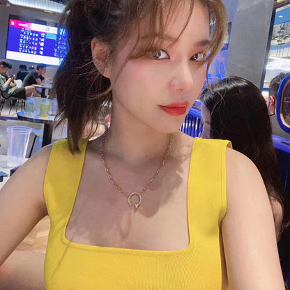 [Luxora]JUSTE NECKLACE FULL DIAMONDS