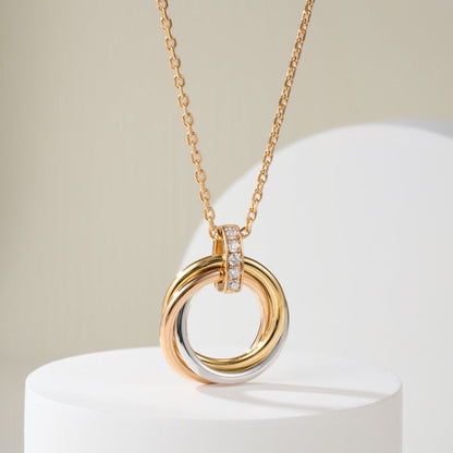 [Luxora]TRINITY MEDIUM  DIAMONDS NECKLACE