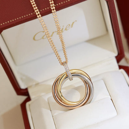 [Luxora]TRINITY MEDIUM  DIAMONDS NECKLACE