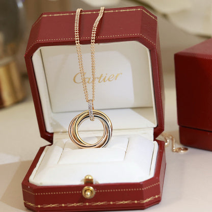 [Luxora]TRINITY MEDIUM  DIAMONDS NECKLACE