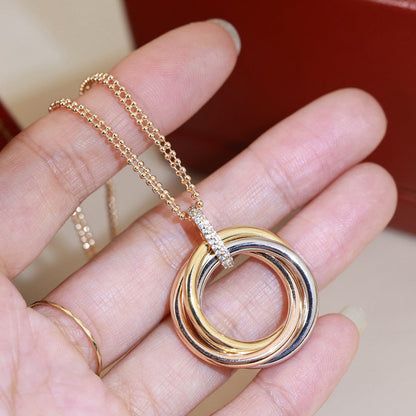 [Luxora]TRINITY MEDIUM  DIAMONDS NECKLACE