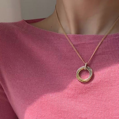 [Luxora]TRINITY MEDIUM  DIAMONDS NECKLACE