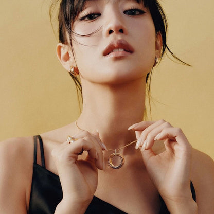 [Luxora]TRINITY MEDIUM  DIAMONDS NECKLACE