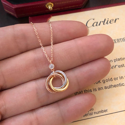 [Luxora]TRINITY  NECKLACE 1 DIAMOND