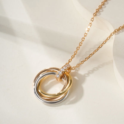 [Luxora]TRINITY MEDIUM  DIAMONDS NECKLACE