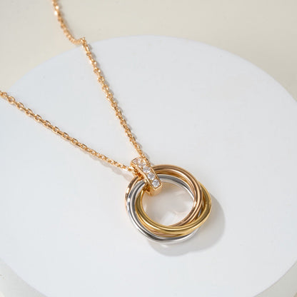 [Luxora]TRINITY MEDIUM  DIAMONDS NECKLACE