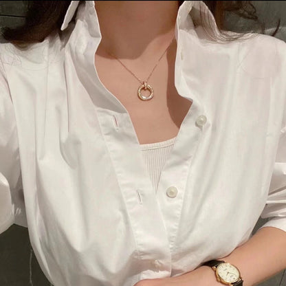 [Luxora]TRINITY MEDIUM  DIAMONDS NECKLACE