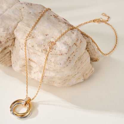 [Luxora]TRINITY MEDIUM  DIAMONDS NECKLACE