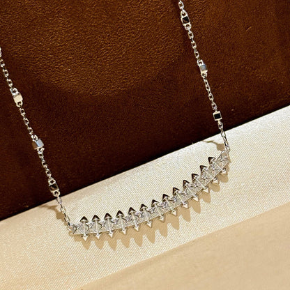 [Luxora]CLASH  SMALL FULL DIAMOND NECKLACE