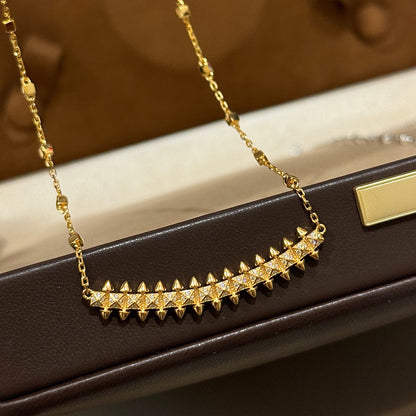 [Luxora]CLASH  SMALL FULL DIAMOND NECKLACE