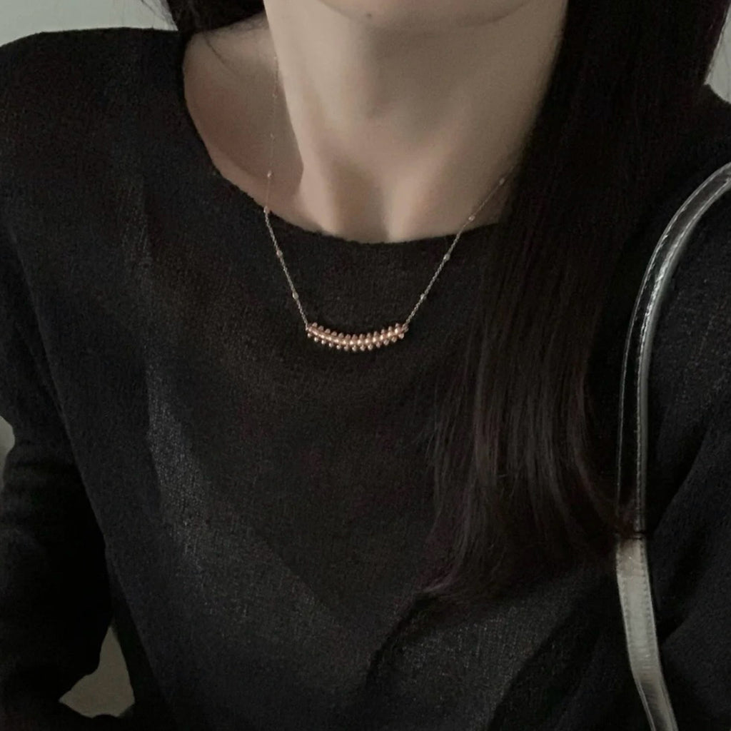 [Luxora]CLASH  SMALL FULL DIAMOND NECKLACE