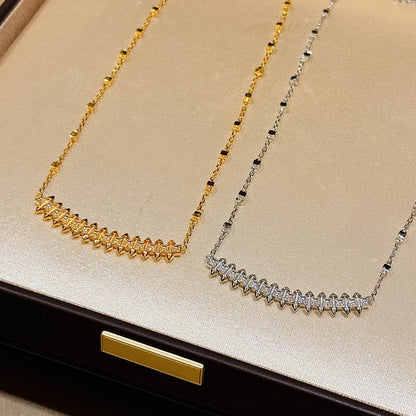[Luxora]CLASH  SMALL FULL DIAMOND NECKLACE