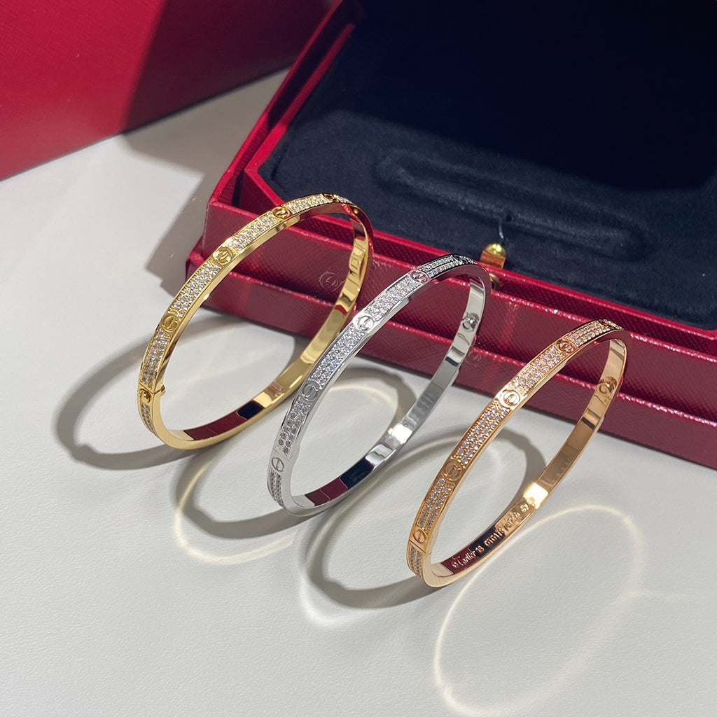 [Luxora]LOVE BRACELET 3.65MM DIAMOND-PAVED
