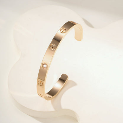 [Luxora]LOVE BRACELET 6.1MM 1 DIAMOND OPEN CUFF