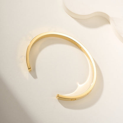[Luxora]LOVE BRACELET 6.1MM 1 DIAMOND OPEN CUFF