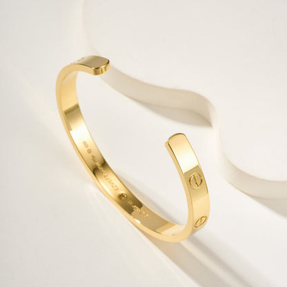 [Luxora]LOVE BRACELET 6.1MM 1 DIAMOND OPEN CUFF