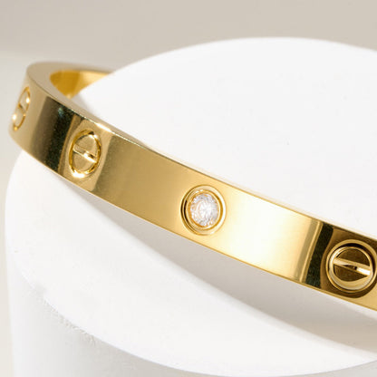 [Luxora]LOVE BRACELET 6.1MM 1 DIAMOND OPEN CUFF