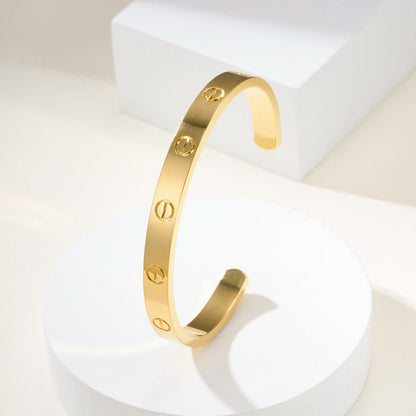 [Luxora]LOVE BRACELET 6.1MM OPEN CUFF