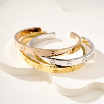 [Luxora]LOVE BRACELET 6.1MM OPEN CUFF