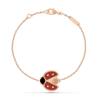 [Luxora]LUCKY SPRING 1 MOTIF PINK GOLD BRACELET