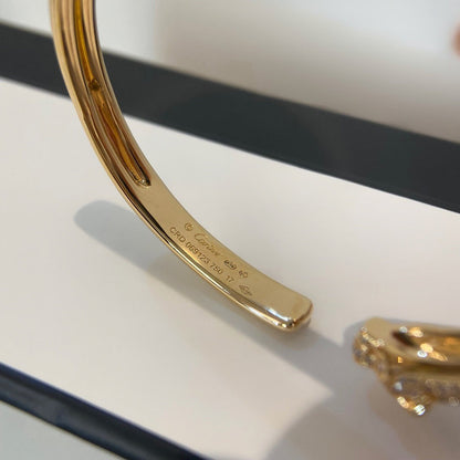 [Luxora]PANTHERE HALF DIAMOND OPEN BRACELET