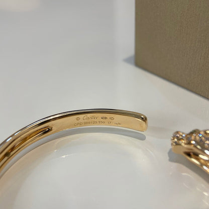 [Luxora]PANTHERE HALF DIAMOND OPEN BRACELET