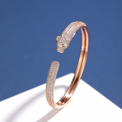 [Luxora]PANTHERE FULL DIAMOND OPEN BRACELET