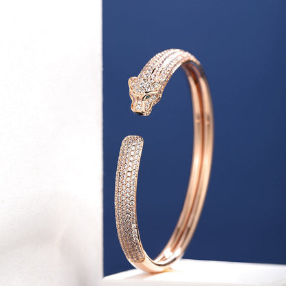 [Luxora]PANTHERE FULL DIAMOND OPEN BRACELET