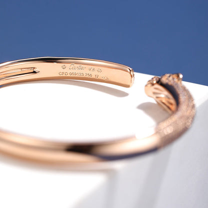 [Luxora]PANTHERE FULL DIAMOND OPEN BRACELET