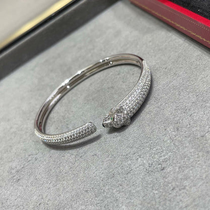 [Luxora]PANTHERE FULL DIAMOND OPEN BRACELET