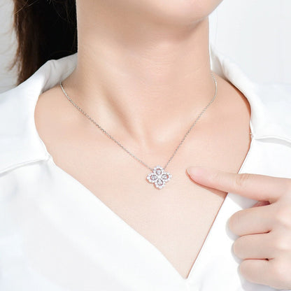 [Luxora]LOOP NECKLACE FULL MOTIF DIAMOND 16MM MULTIPLE COLORS