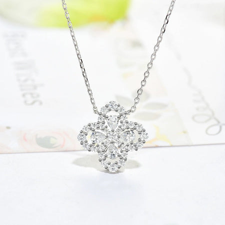 [Luxora]LOOP NECKLACE FULL MOTIF DIAMOND 16MM MULTIPLE COLORS