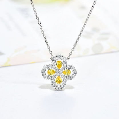 [Luxora]LOOP NECKLACE FULL MOTIF DIAMOND 16MM MULTIPLE COLORS