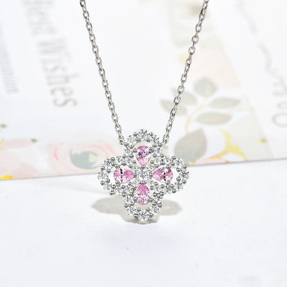 [Luxora]LOOP NECKLACE FULL MOTIF DIAMOND 16MM MULTIPLE COLORS