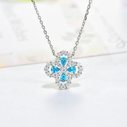 [Luxora]LOOP NECKLACE FULL MOTIF DIAMOND 16MM MULTIPLE COLORS