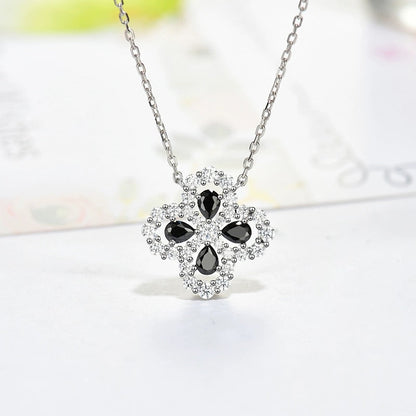 [Luxora]LOOP NECKLACE FULL MOTIF DIAMOND 16MM MULTIPLE COLORS